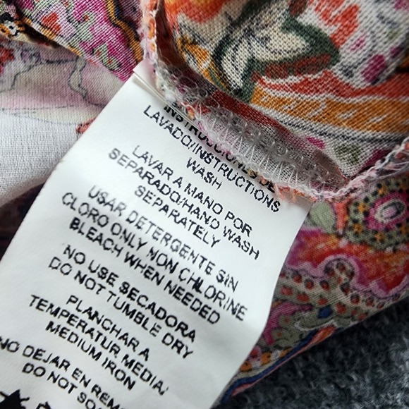 OndadeMar M Mini Dress One Shoulder Boho Paisley Festival Concert Prairie Resort - Picture 10 of 12